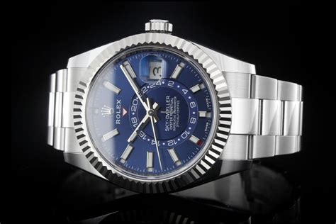 rolex sky dweller blaues zifferblatt|rolex sky dweller blue oyster.